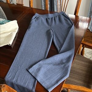 Lou & Grey Wide Leg Pants in Heather Slate Blue